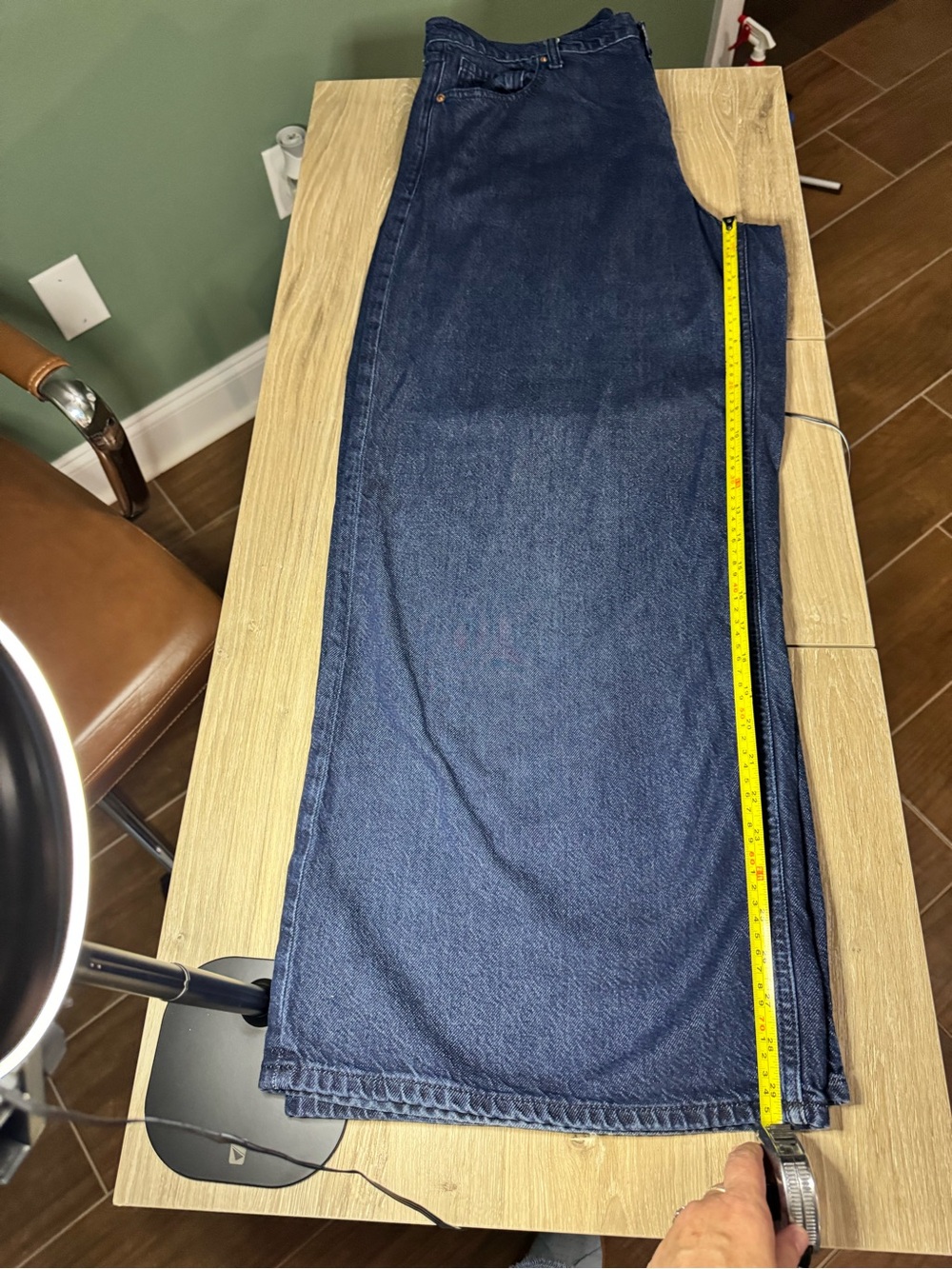 Gap Baggy Mid Rise Wide Leg Jeans Dark Wash
